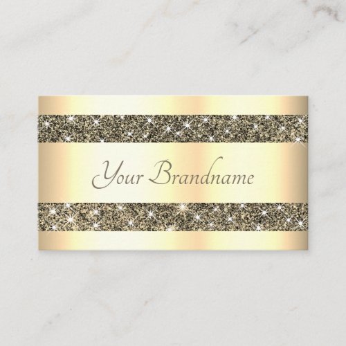 Luxurious Gold Effect Golden Glitter Sparkle Stars Business Card