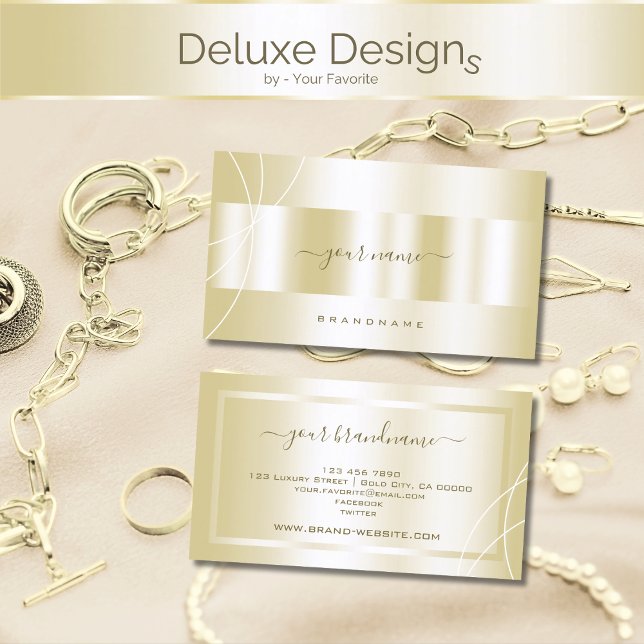 Luxurious Gold Effect Professional and Stylish Business Card (Creator Uploaded)