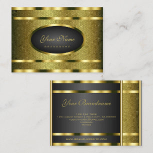 Luxurious Gold Effect Snake Pattern Professional Business Card