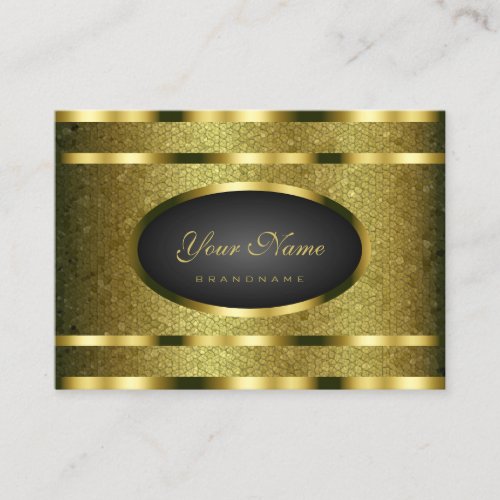 Luxurious Gold Effect Snake Pattern Professional Business Card