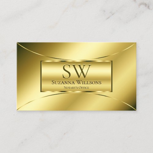 Luxurious Gold Effects with Monogram Professional Business Card