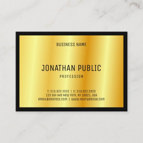 Luxurious Gold Elegant Custom Modern Template Business Card