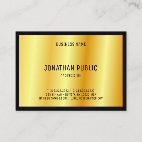 Luxurious Gold Elegant Template Custom Modern Business Card