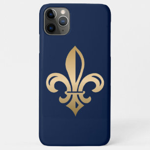 Luxurious Gold Fleur de Lis Navy iPhone 11 Pro Max Case