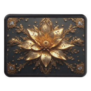 Luxurious Gold Flower Hitch Cover