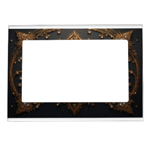 Luxurious Gold Flower Magnetic Frame