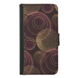 Luxurious Gold Geometric Print Samsung Galaxy S5 Wallet Case