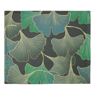 Luxurious gold Ginkgo, vintage art. Duvet Cover