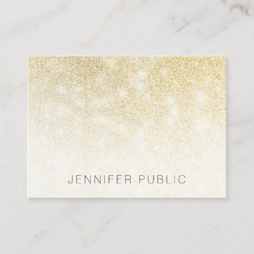 Luxurious Gold Glitter Template Modern Elegant Business Card