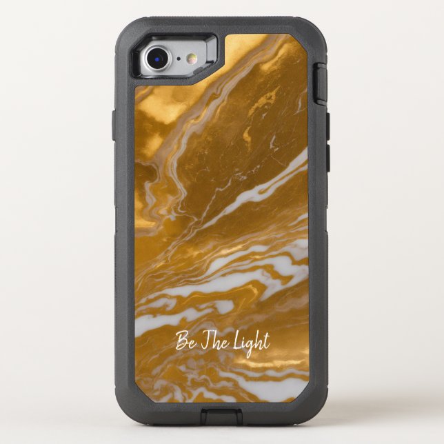 Luxurious Gold Marble Otterbox iPhone Case (Back)