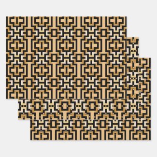 Luxurious Gold Metallic Art Deco Geometric Pattern