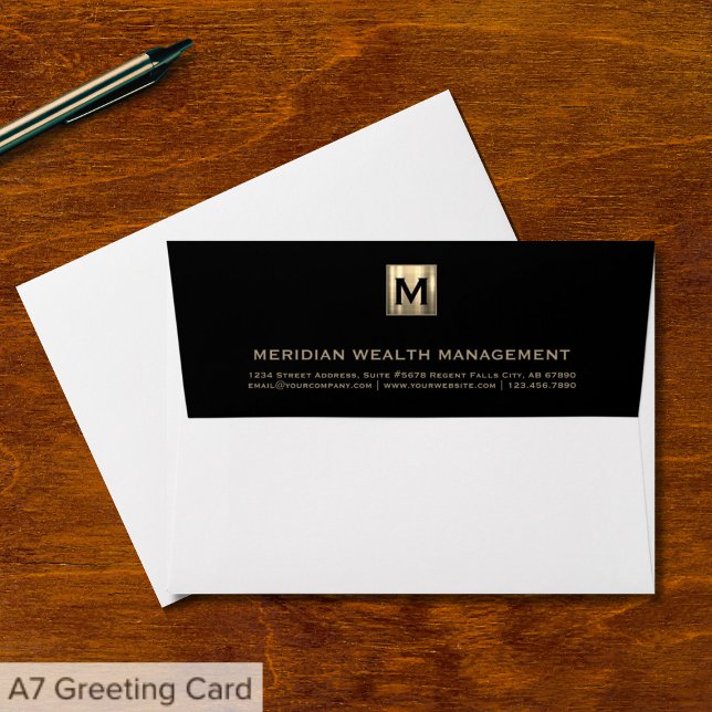 Luxurious Gold Monogram Financial Planner Envelope (Creator Uploaded)