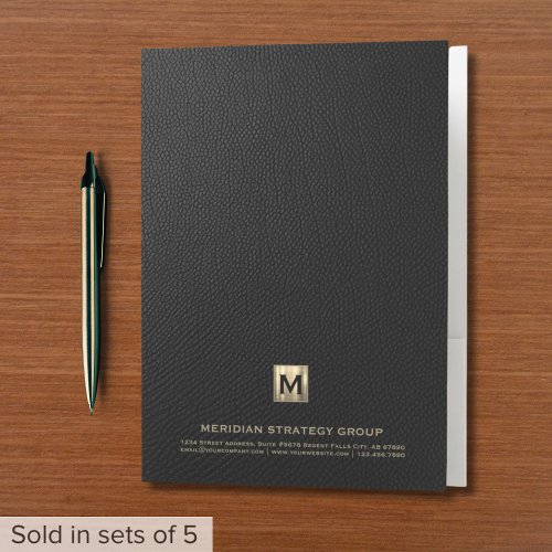 Luxurious Gold Monogram Folder