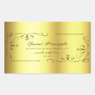 Luxurious Gold Product Label Ornate Corner Borders