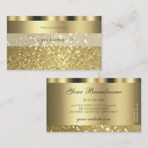 Luxurious Gold Shimmer Sparkling Glitter Glamorous Business Card
