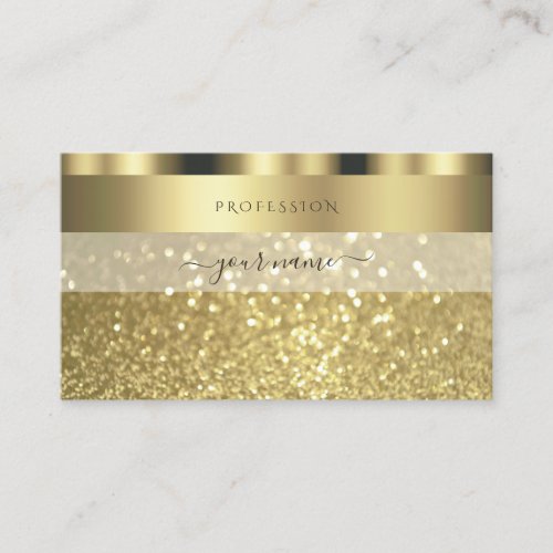 Luxurious Gold Shimmer Sparkling Glitter Glamorous Business Card