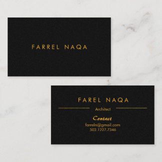 Luxurious Gold Text in Black Foil Business Card