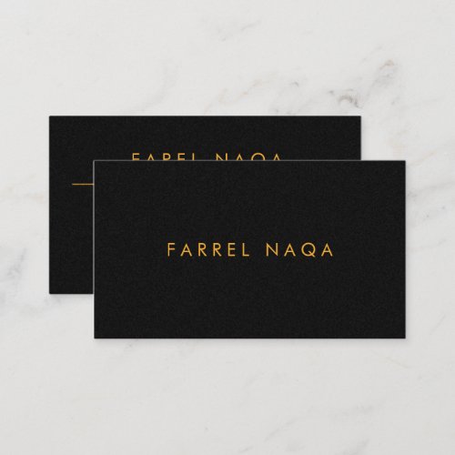 Luxurious Gold Text in Black Foil Business Card