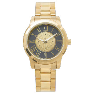 Luxurious Gold-Tone Analog Wristwatch with Elegant