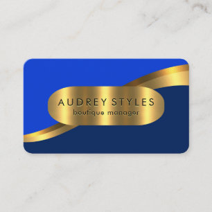 Luxurious Gold Wave Layers Boutique Business Card