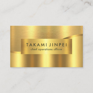 Luxurious Gold Wave Layers CEO Boss Business Card