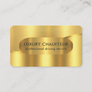 Luxurious Gold Wave Layers Chauffeur Business Card