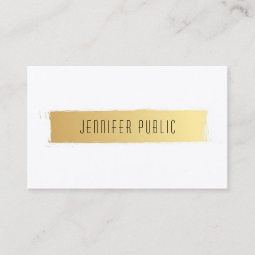 Luxurious Gold White Modern Professional Template Business Card