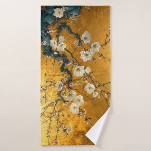 Luxurious Golden Dawn Opulent Far East Inspired Bath Towel