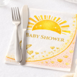 Luxurious Golden Decorative Baby Shower Napkins