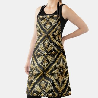Luxurious Golden Geometric 1920's Dimond Art Deco 