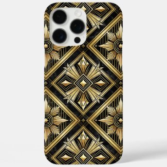 Luxurious Golden Geometric 1920's Dimond Art Deco 