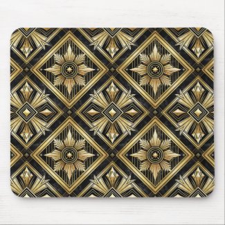 Luxurious Golden Geometric 1920's Dimond Art Deco