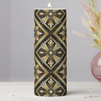 Luxurious Golden Geometric 1920's Dimond Art Deco 
