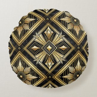 Luxurious Golden Geometric 1920's Dimond Art Deco 