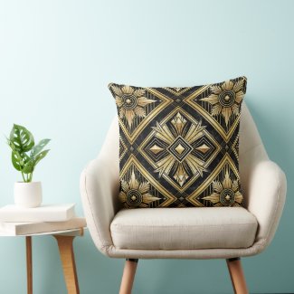 Luxurious Golden Geometric 1920's Dimond Art Deco 