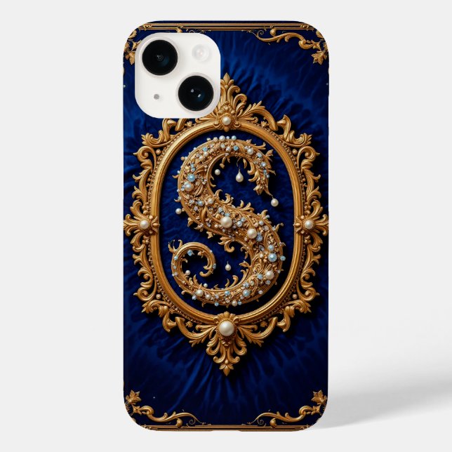 Luxurious Golden Ornate Jewelry Design Case-Mate iPhone Case (Back)