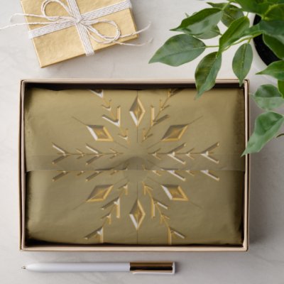 Luxurious Golden Snowflakes Christmas