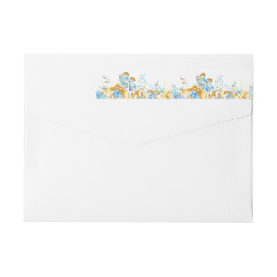 luxurious golden turquoise monogram wedding wrap a around label