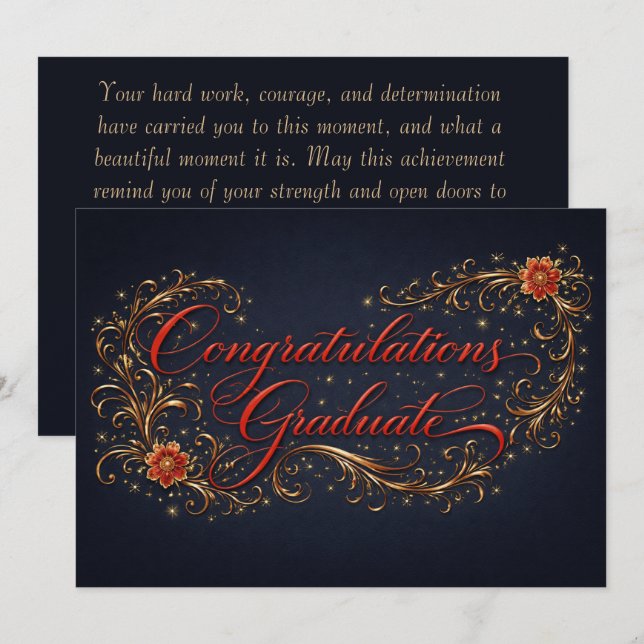 Luxurious Graduation Card  (Front/Back)