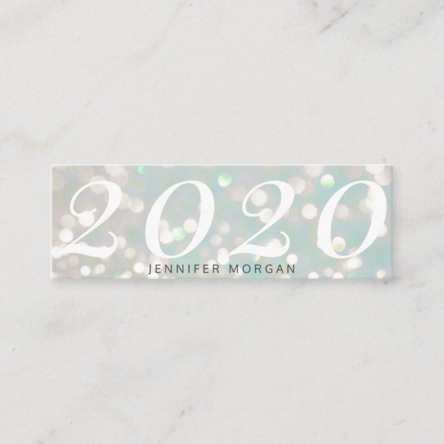 Luxurious graduation sparkle glitter Name Card (Front)