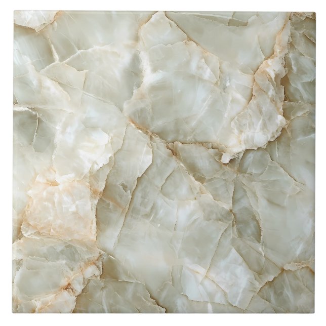 Luxurious Gray Brown Gemstone Modern Elegant Ceramic Tile (Front)