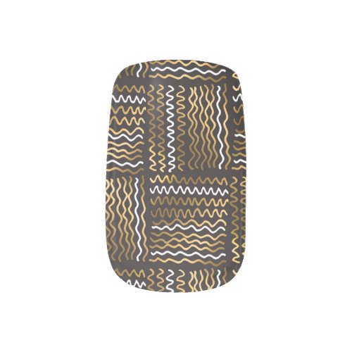 Luxurious hand_drawn seamless pattern minx nail art