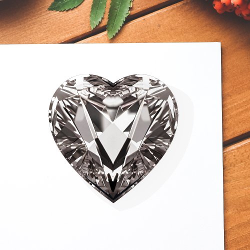 Luxurious Heart Shaped Faux Diamond Paperweight