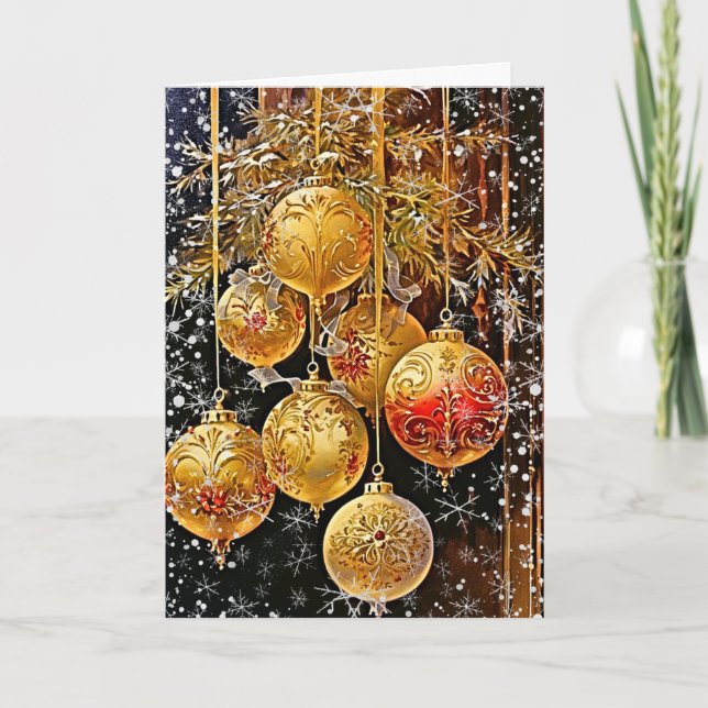 Luxurious Holiday Splendor Card (Front)