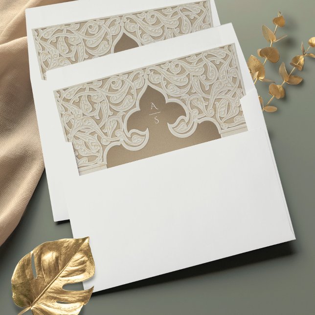 Luxurious Islamic Art Wedding Correspondence Envelope Liner (Creator Uploaded)