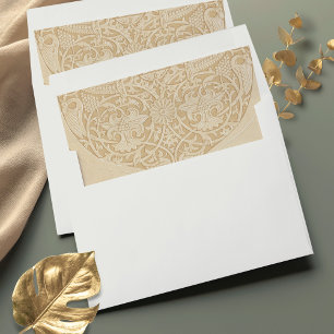 Luxurious Islamic Art Wedding Correspondence Envelope Liner