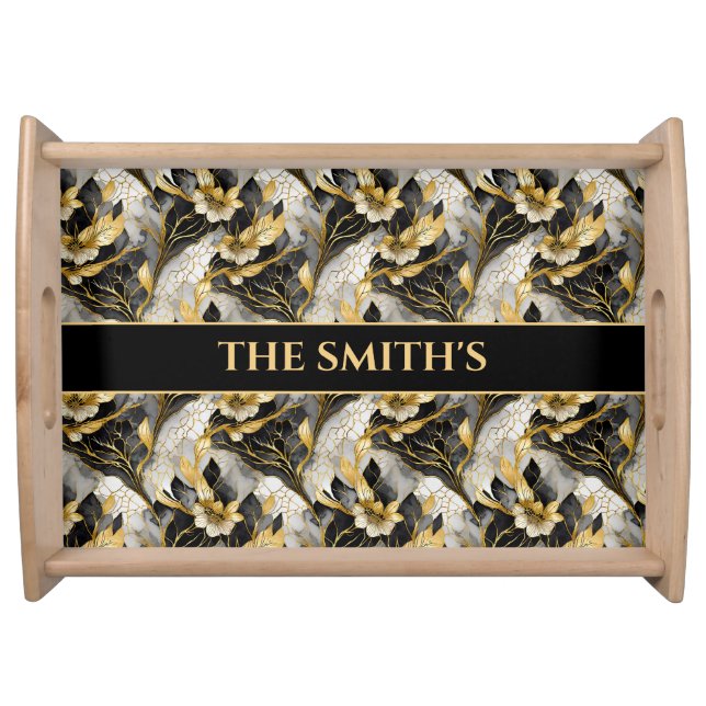 Luxurious Japanese Blossom Serving Tray  (Front)