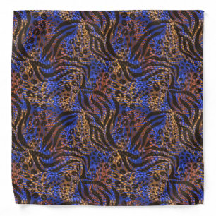 Luxurious Leopard and Zebra Print Pattern Bandana