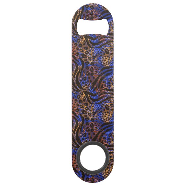 Luxurious Leopard and Zebra Print Pattern Bar Key (Front)