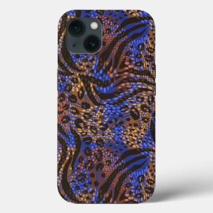Luxurious Leopard and Zebra Print Pattern iPhone 13 Case